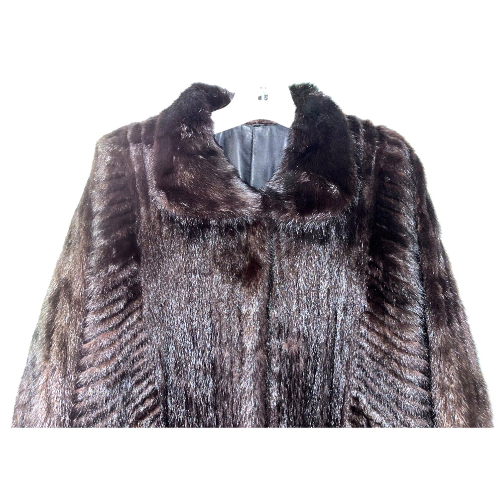 Ranch Mink Fur Coat Severyn Furs Short Jacket Womens Sz 10 PRISTINE Stored VTG - Picture 3 of 9